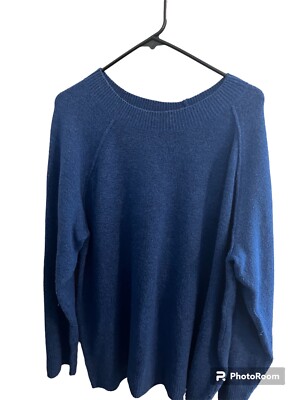 Sonoma Life + Style Women's XL Blue Soft Long Sleeve Cozy Sweater-image