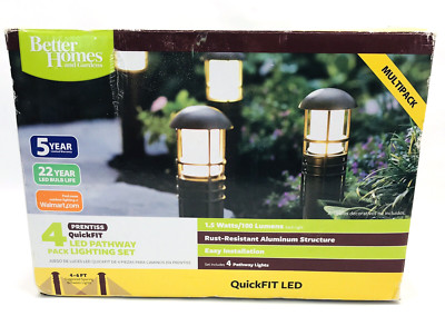 4 PACK Better Homes & Gardens QuickFIT  LED Pathway Light PRENTISS FREE SHIP-image