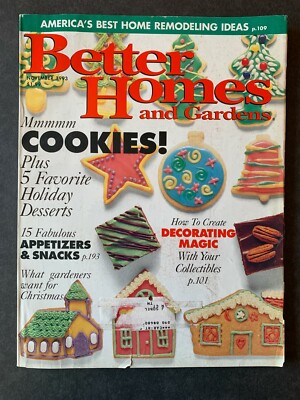 Better Homes & Gardens Magazine Nov 1993 1990's Lifestyle Decor Recipes Ads-image