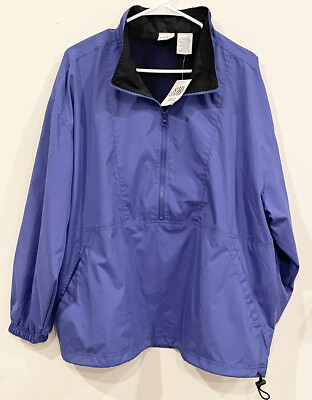 NWT Vintage SJB Active Women's Purple Quarter Zip Wind Breaker Jacket Size XL-image