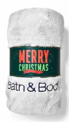 BATH & BODY WORKS SOFT & COZY 2023 COZIEST FAUX FUR THROW BLANKET NEW -image