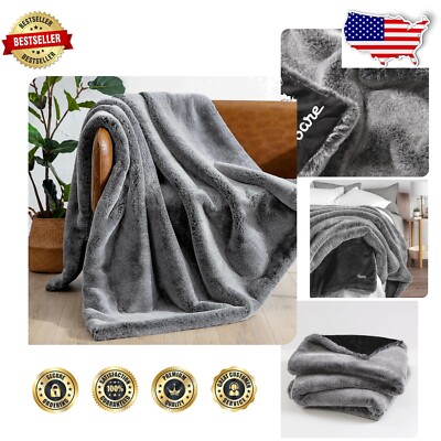 OEKO-TEX Certified Plush Faux Fur Blanket - 60x47 for Luxurious Comfort-image