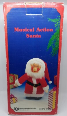 Vintage Christmas Musical Moving Wind Up Santa Claus Concepts International Inc.-image