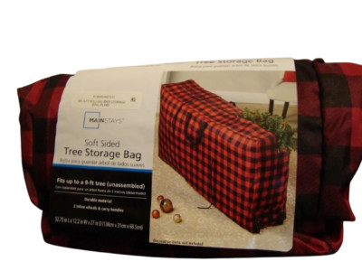 Mainstay Soft Side Rolling Tree Storage Bag With Wheels Holds 9 Ft Tree 091024-image