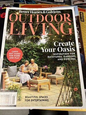 Better Homes & Gardens Outdoor Living Magazine 2024.Create Oasis,gardens  T-119-image