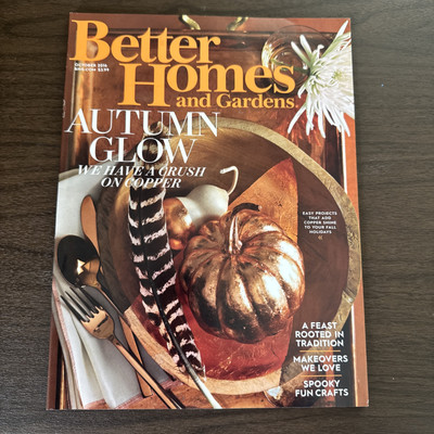 Better Homes and Gardens Oct 2016 Autumn Glow Copper - Spooky Fun Crafts - Decor-image