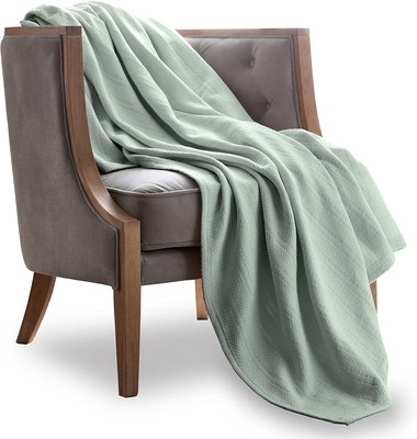 100% Cotton Blanket Soft Breathable Cozy & Lightweight All-Season Couch Queen-image