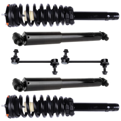 For 2010-2012 Ford Fusion Front Complete Struts & Rear Shocks & Sway Bar Links-image