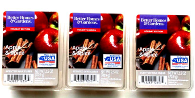 3 PACKS Better Homes and Gardens Scented Wax Cube Apple and Spice 6-Count-image