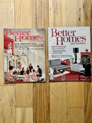 Better Homes and Gardens Magazine April 1962 Oct 1963 RARE Vintage Decor Adverts-image