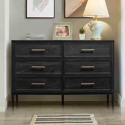 Better Homes & Gardens Oaklee 6 Drawer Dresser, Charcoal Finish U PICK-image