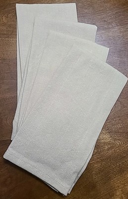 (4) Pier 1 Cotton Napkins Neutral Tan Beige 20