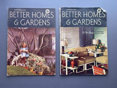 1930s Better Homes & Gardens Magazine Lot of 2 September October 1937 Complete-image