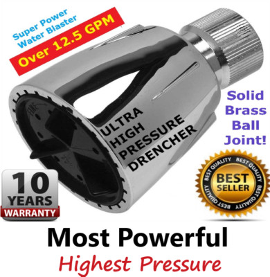 SUPER ULTRA HIGH PRESSURE SHOWER HEAD The Original Super Drencher  Over 12.5 GPM-image