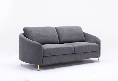 Yuina Gray Linen Sofa: Modern & Cozy Comfort-image