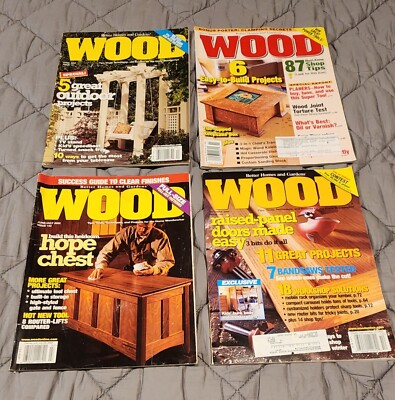 Lot of (4) - Vintage WOOD Magazines by Better Homes and Gardens - Lot #1010-image