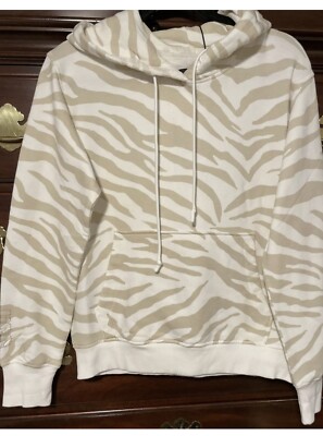 Uggs Tatiana Hoodie Zebra Soft Cozy Sweatshirt size XL, Retail $118.00-image