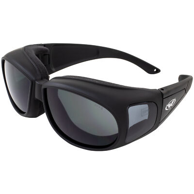 Safety Fit Over Prescription Glasses w Foam SMOKE Tint-image