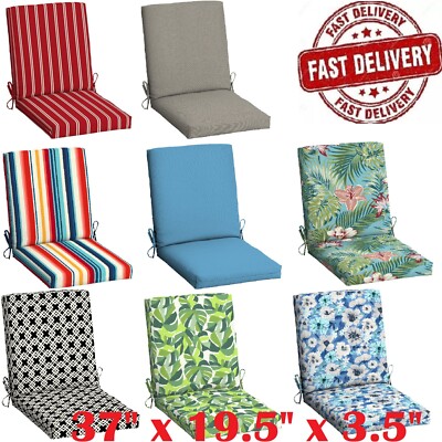 Rectangle Outdoor Chair Cushion for Standard Dining chairs 37