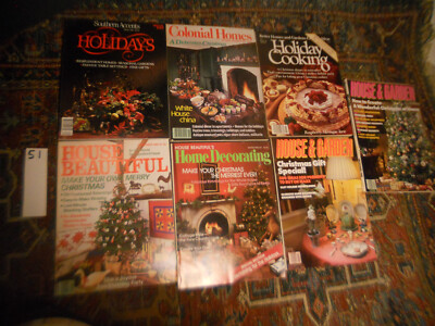 7 Vintage CHRISTMAS Magazines FAMILY CIRCLE Better Homes & Gardens Womans Day-image