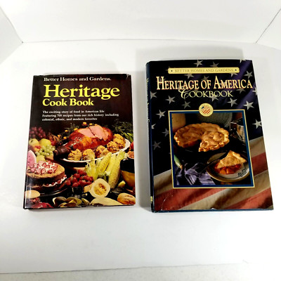 Lot Of 2 Better Homes & Gardens Cookbooks Heritage Of America 1975 1993-image