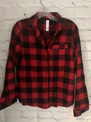 Stars Above Perfectly Cozy Flannel Black/Red Checked NWT Women's XS (Retail $30)-image