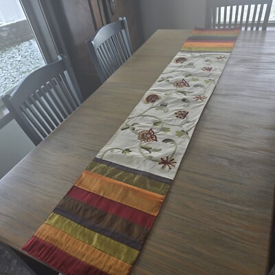 Pier 1 Imports Colorful Embroidered Table Runner 13