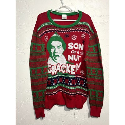 Christmas ELF holiday sweater mens 2XL festive cozy comfort cozycore comfy-image
