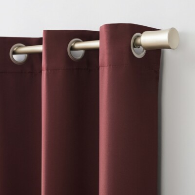 Mainstays Grommet Blackout Single Curtain Panel, Russet, 40