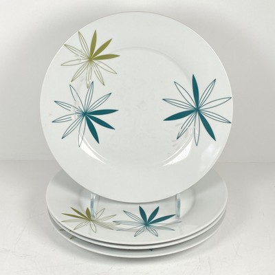 4 Pier 1 Kui Hua Dinner Plates Atomic Starburst MCM-image
