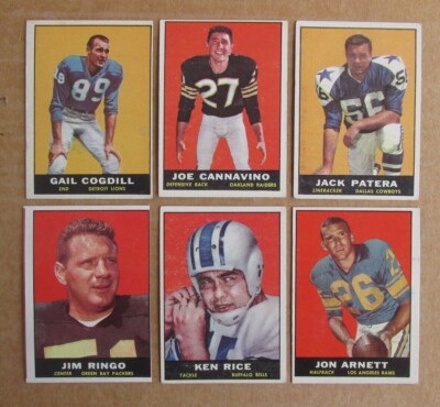 1961 TOPPS FOOTBALL CARD SINGLES COMPLETE YOUR SET PICK CHOOSE UPDATED 5/27-image