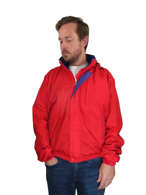 Vintage 90s Patagonia Windbreaker Rain Hooded Jacket Mens Medium Coat Houdini-image