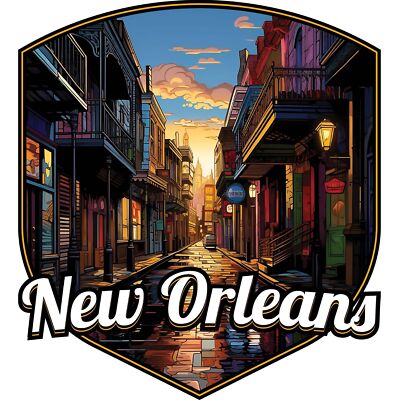 New Orleans Louisiana Design A Souvenir Fridge Magnet 2-Inch-image
