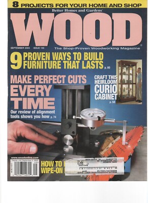 Wood Magazine September 2003 Better Homes and Gardens Perfect Cuts Curio Cabinet-image
