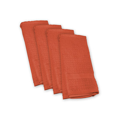 Design Imports 4-Pc. Kitchen Towel - ORANGE ONE SIZE-image