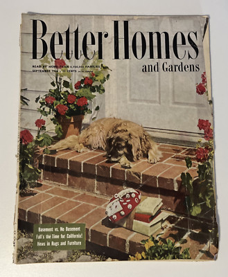 Better Homes & Gardens Magazine September 1946 Basement Vs No Basement-image
