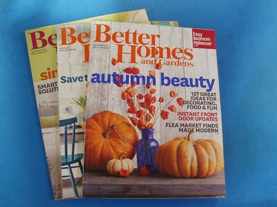 LOT OF THREE BETTER HOMES AND GARDENS MAGAZINES 2014 JANUARY, MAY, OCTOBER-image