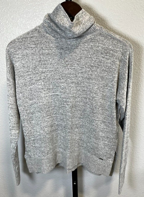Abercrombie & Fitch Turtleneck Soft and Cozy Sweater Womens Gray S Fall Winter-image