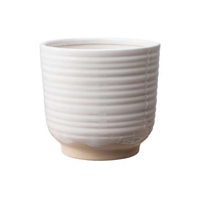Better Homes & Gardens 8 inch White Katie Ceramic Planter-image