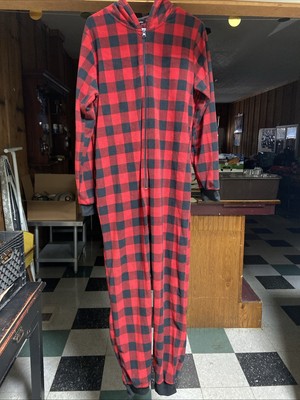 (M70) Followme Women's Plaid Cozy Winter One Piece Size Large-image