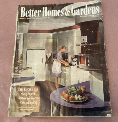 Better Homes & Gardens MagazineOctober 1945 Vintage Advertising 40s lifestyle-image