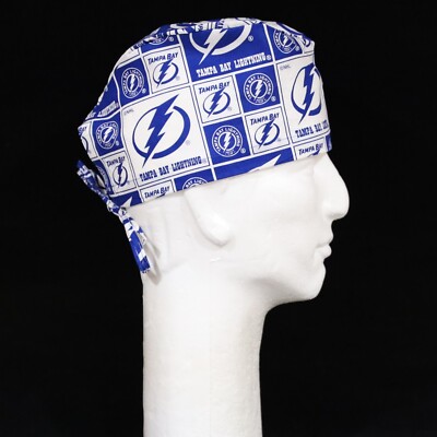 Tampa Bay Lightning All Over Theme Scrub Hat-image