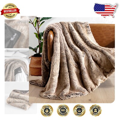Fuzzy Ultra-Warm Faux Fur Blanket - Chic 60