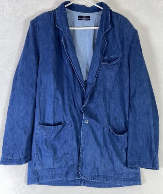 Vintage Guess Denim Jacket Chore Coat Georges Marciano USA 80s Size Medium Rare!-image