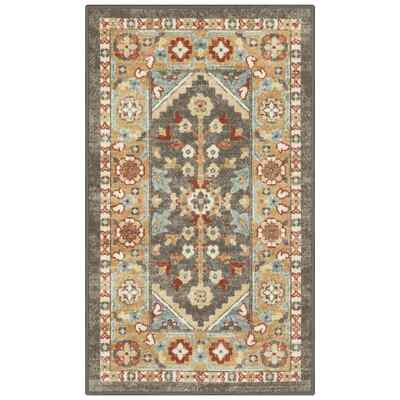 Mainstays Medallion Loop Print Rust Brown Indoor Accent Rug, 1'8