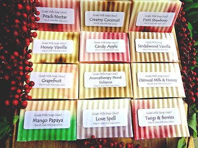 SOAP HandMade Goats Milk Scented Bar Bath Moisturizing 140 Scents U Choose 4oz-image