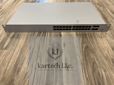 Cisco Meraki-MS120-24P-HW **UNCLAIMED** Cloud Managed Switch- 24-Port POE-image