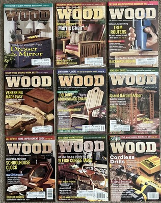 Vintage 1999 Better Homes & Gardens WOOD Magazine 111-119 Lot Of 9 Complete Year-image