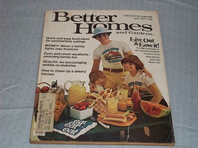 1977 JUNE BETTER HOMES & GARDENS MAGAZINE - LIVE OUT & LOVE IT COVER - H 4103-image