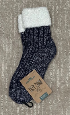 NWT Northeast Outfitters Womens Cozy Socks, Fits Women’s shoe size  5-10, Navy -image